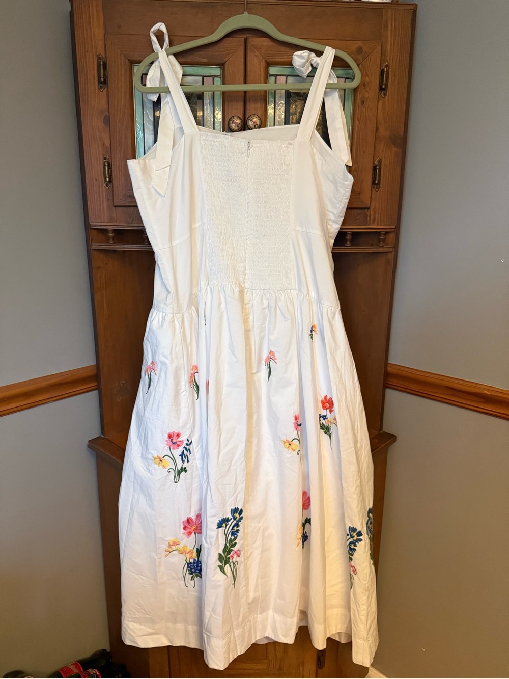 NWT Free Assembly Embroidered Cotton Maxi Dress - Size XL (16-18